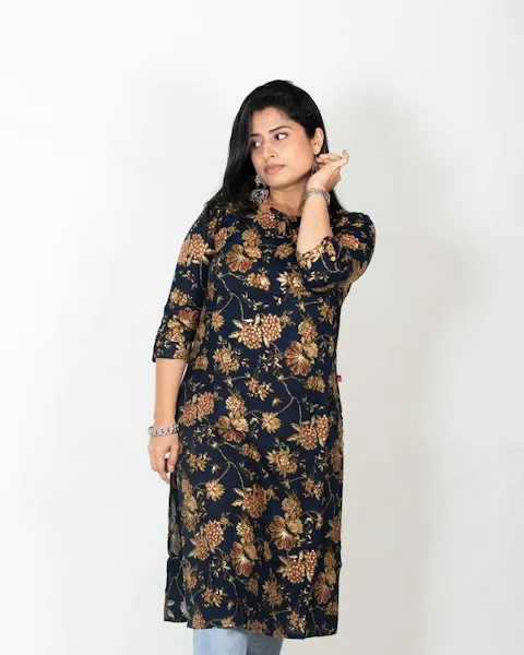 Floral Muslin Kurti - Effortless All-Day Glam