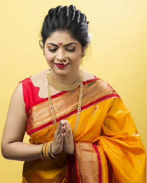 Graceful Yellow Tissue Saree - Soft, Flattering & Easy