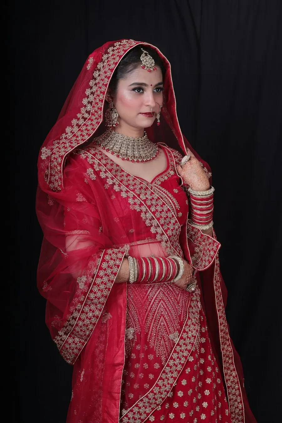 Bridal Red Lehenga Set - Insta-Ready Look