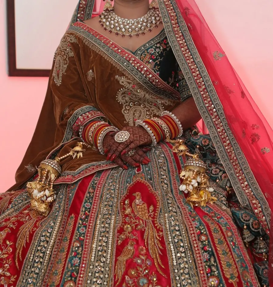 Trendy Gold Lehenga Set - Insta-Ready Look