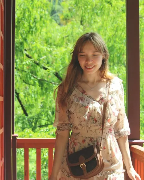 Floral Brown Georgette Dress - Festive to Brunch Ready