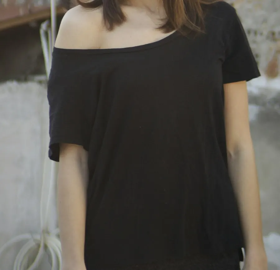 Modern Black Bio-Wash Cotton T-Shirt - Soft, Flattering & Easy