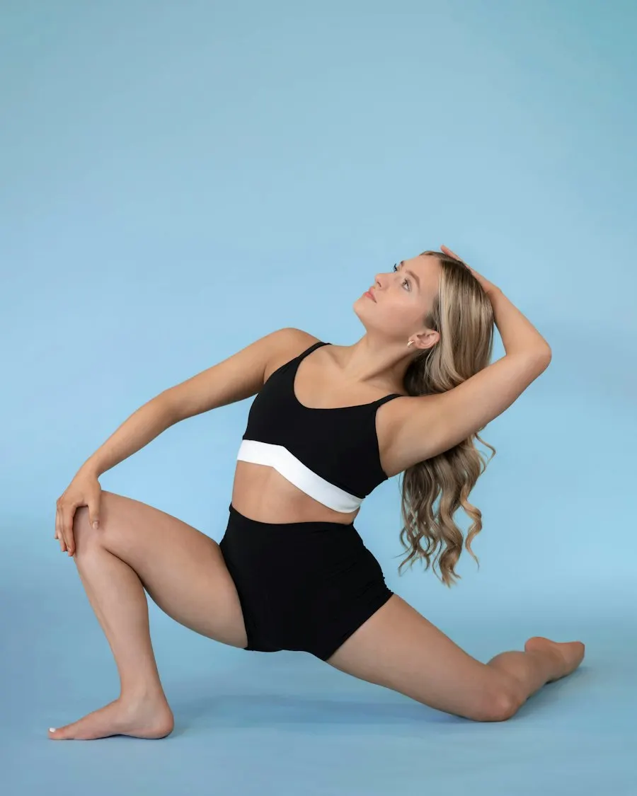 Graceful Blue Activewear Set - Effortless All-Day Glam
