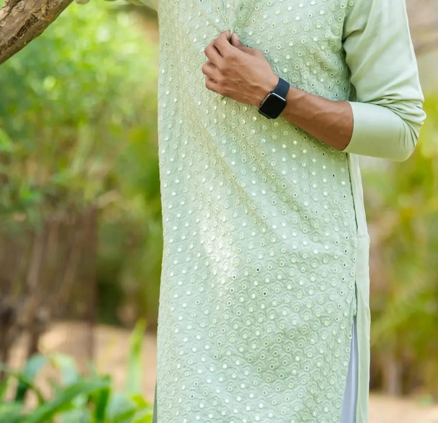Printed Green Cotton Kurta Set - Clean Modern Fit
