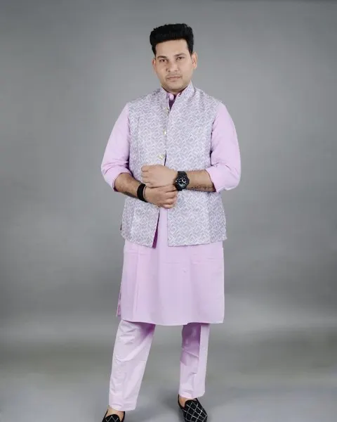 Rugged Purple Chanderi Kurta Set - Standout Everyday Essential