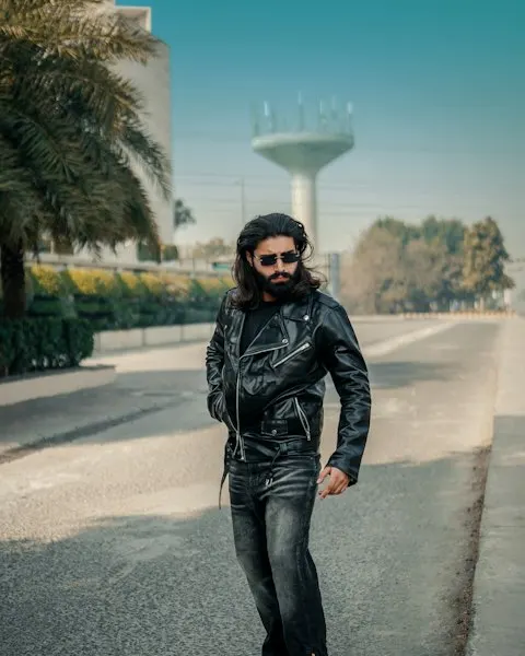 Signature Black Leather Jacket - Premium Feel, Easy Care