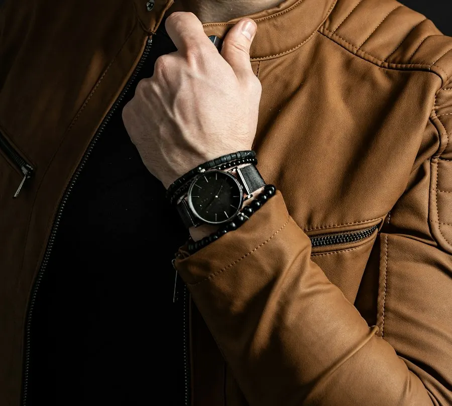Rugged Black Leather Jacket - Premium Feel, Easy Care