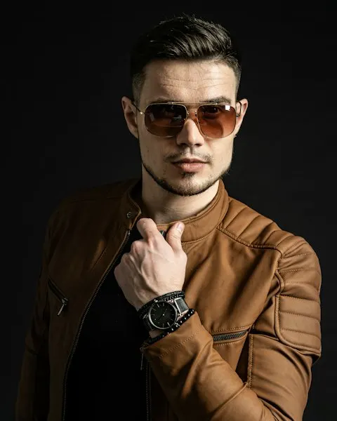 Rugged Black Leather Jacket - Premium Feel, Easy Care