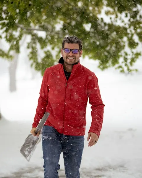 Premium Red Polyester Jacket - Clean Modern Fit