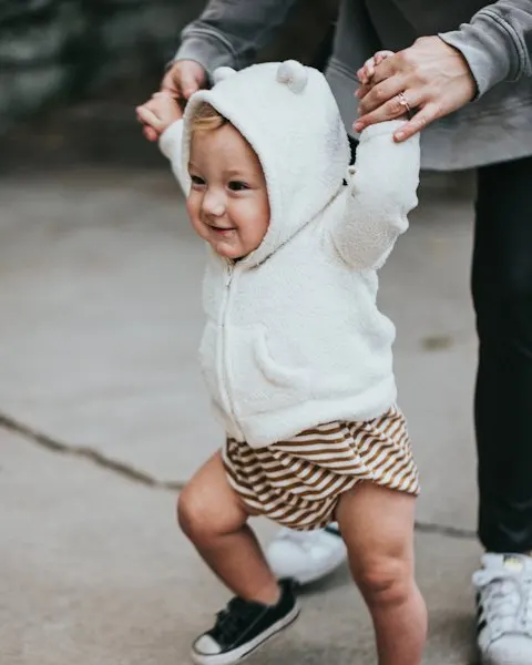 Polka Dot White Knit Baby Outfit - Play-All-Day Comfort