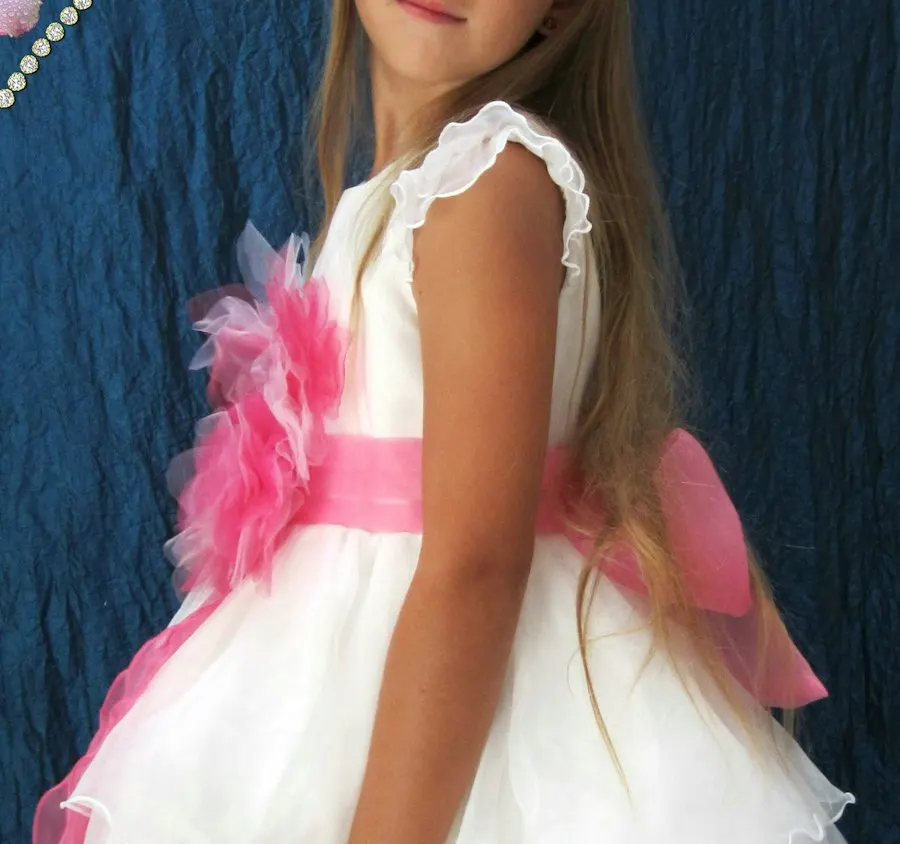 Cute White Georgette Dress - Play-All-Day Comfort
