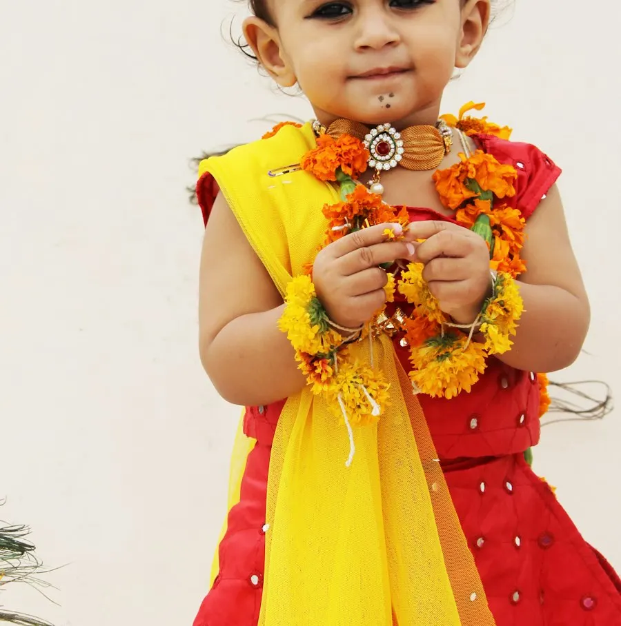 Cute Yellow Georgette Dress - Play-All-Day Comfort