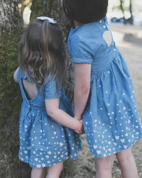 Little Star Green Cotton Dress - Easy Wear for Busy Kids