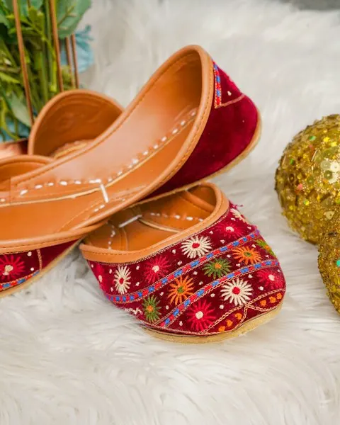 Embroidered White Velvet Shoes - Festive to Brunch Ready