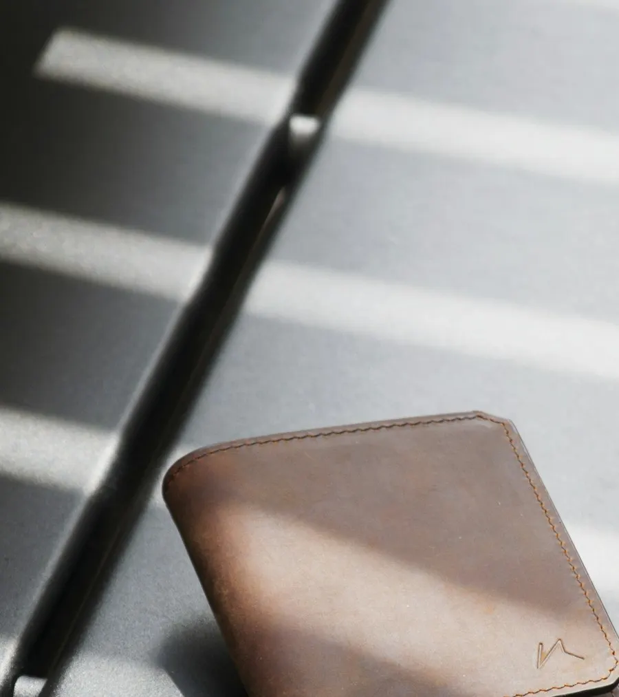 Striped White Leather Wallet - Weekend to Workday