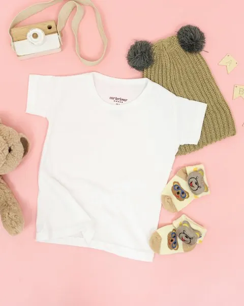 Playful White Baby Romper - Easy Wear for Busy Kids
