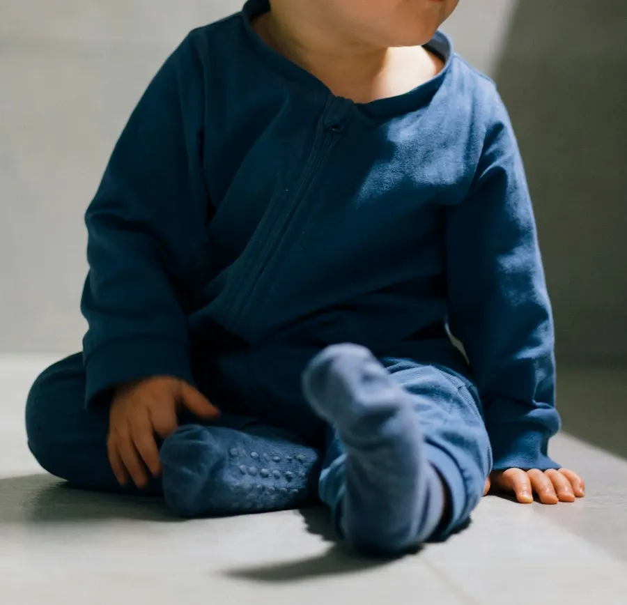Cheerful Blue Denim Baby Romper - Easy Wear for Busy Kids