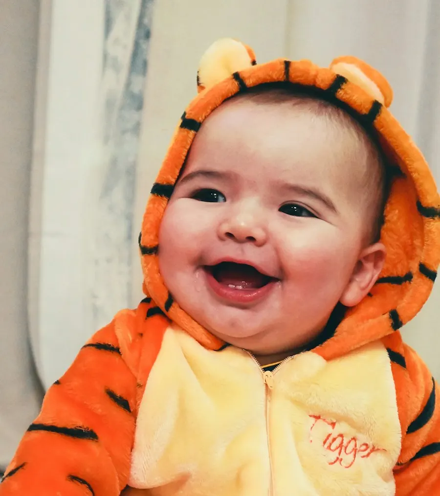 Playful Orange Onesie - Photo-Perfect Moments