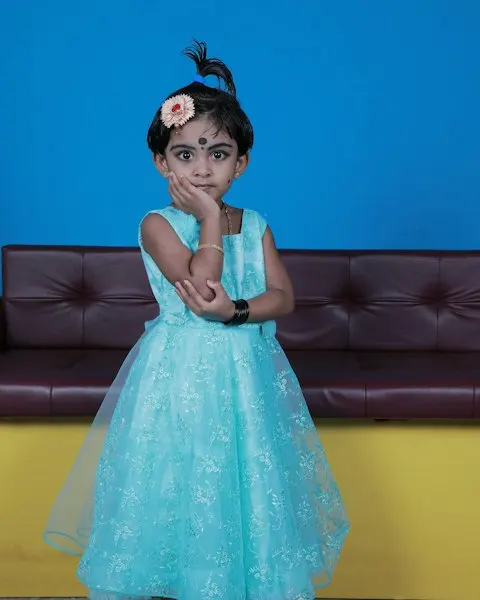 Cute Blue Cotton Dress - Play-All-Day Comfort