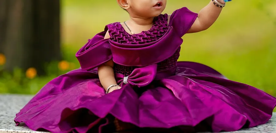 Playful Purple Crepe Dress - Soft on Little Skin