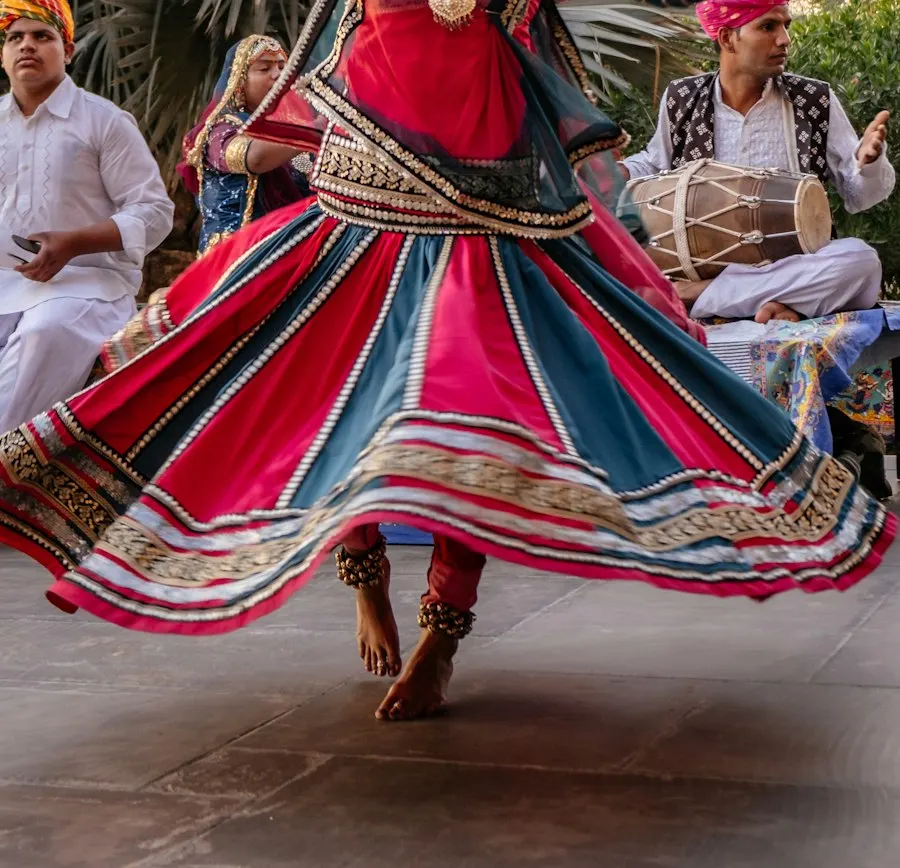Handcrafted Linen Blend Chaniya Choli - Twirl All Nine Nights