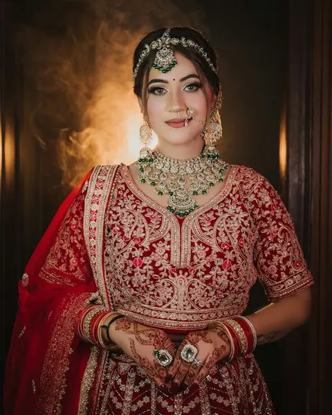 Embroidered Gold Lehenga Choli - Pooja to Party Ready