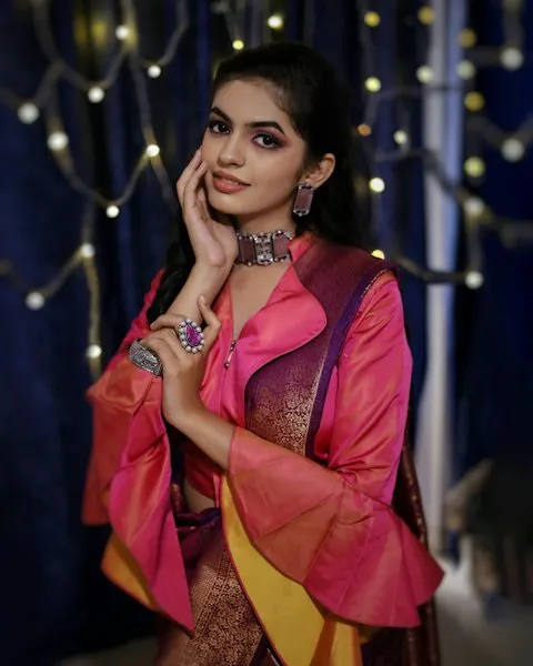 Heritage Pink Silk Saree - Shine This Diwali