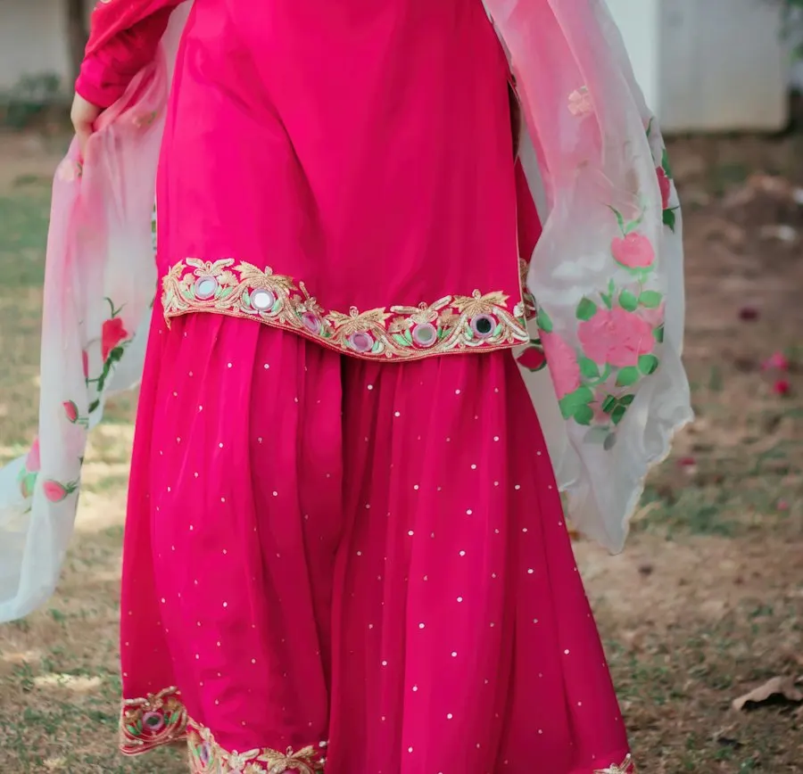 Heritage Pink Sharara Suit - Shine This Diwali