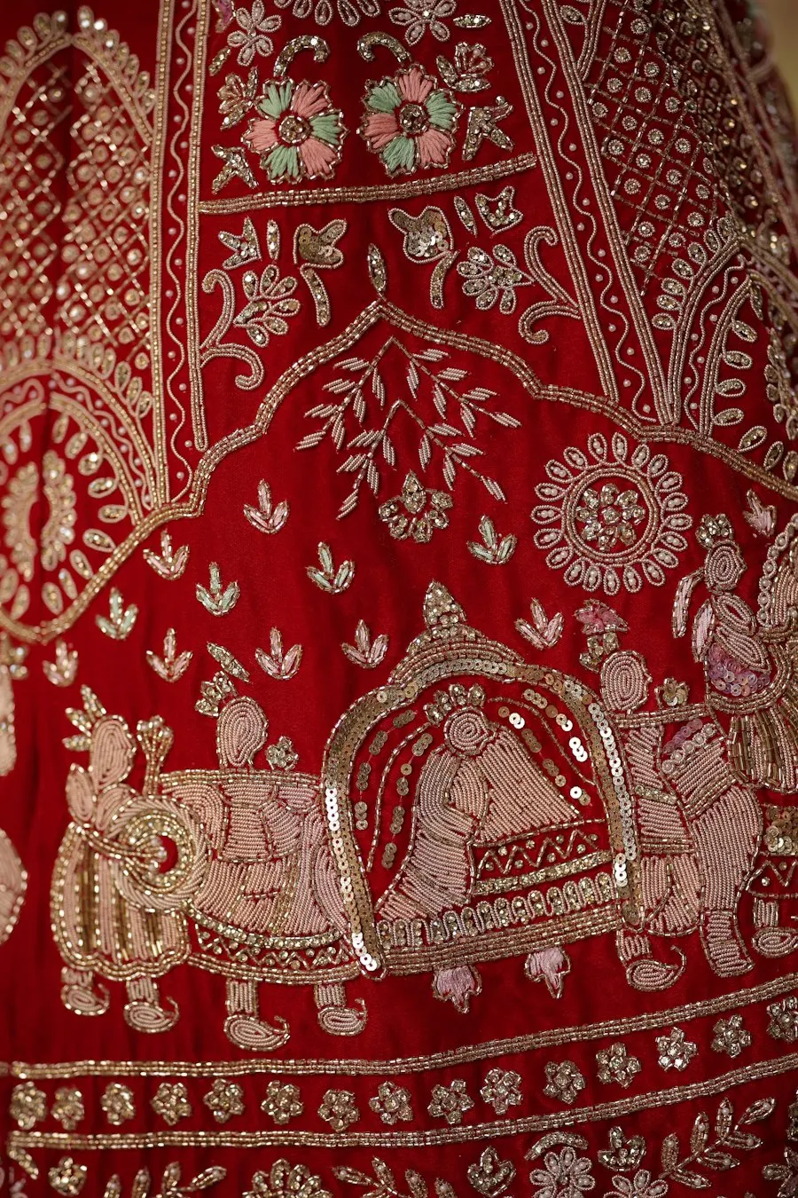 Bridal Gold Lehenga Choli - Heritage Craft Look