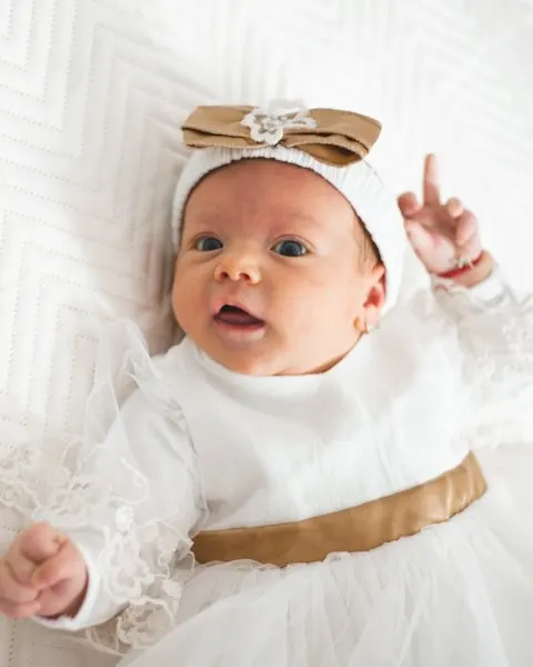 Little Star White Satin Dress - Soft on Little Skin
