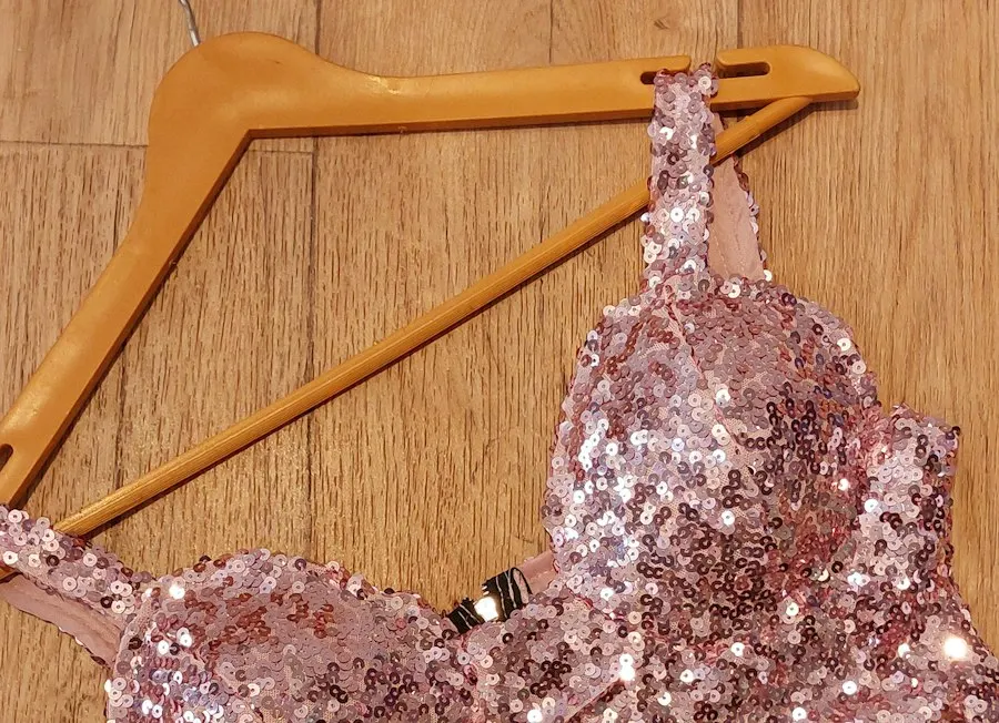 Rose Sequin Party Bralette - Seamless Feel