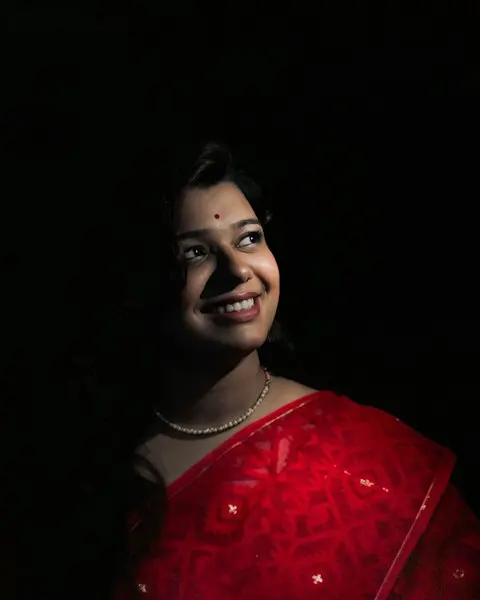 Radiant Red Silk Saree - Shine This Diwali