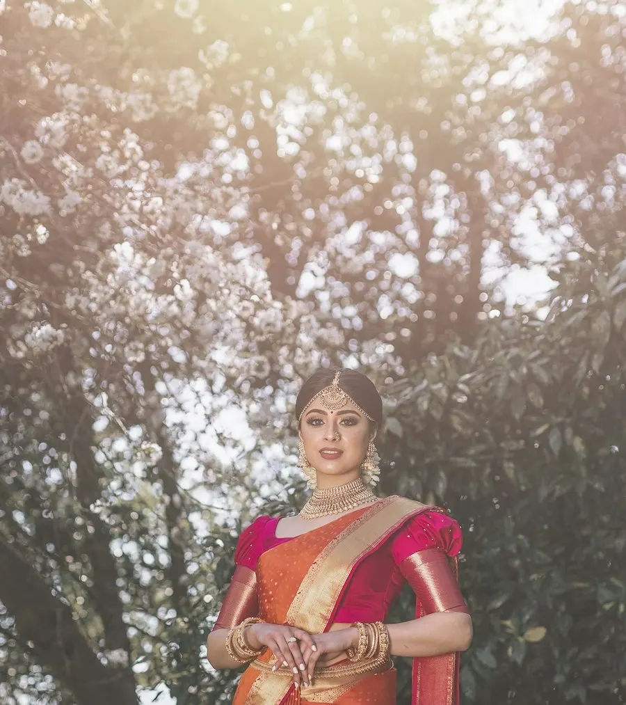 Regal Brown Silk Saree - Shine This Diwali