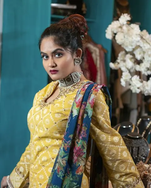 Heritage Yellow Banarasi Kurta Suit - Classic Indian Charm