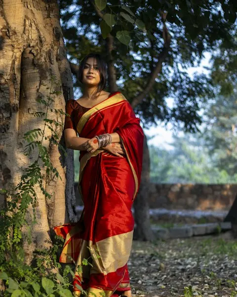 Radiant Gold Saree - Rooted in Tradition