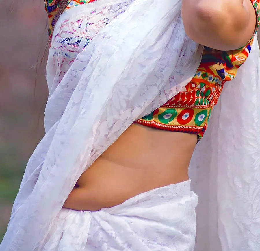 Signature White Organza Saree - Festive to Brunch Ready