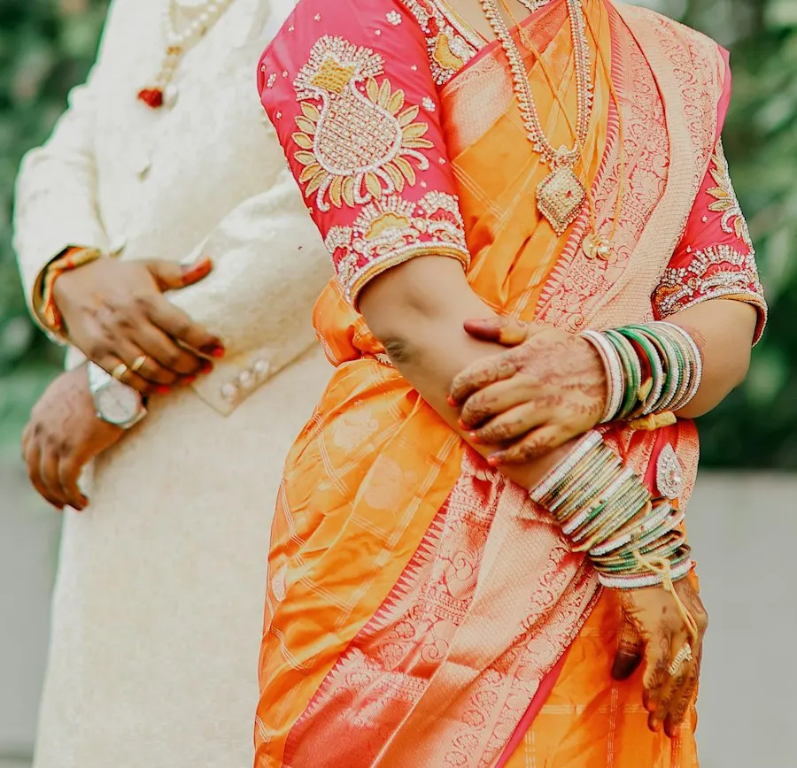 Rugged Orange Silk Sherwani - Clean Modern Fit