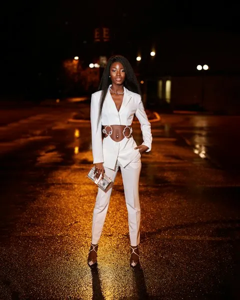 Chic White Wool Blend Suit - Your New Favourite